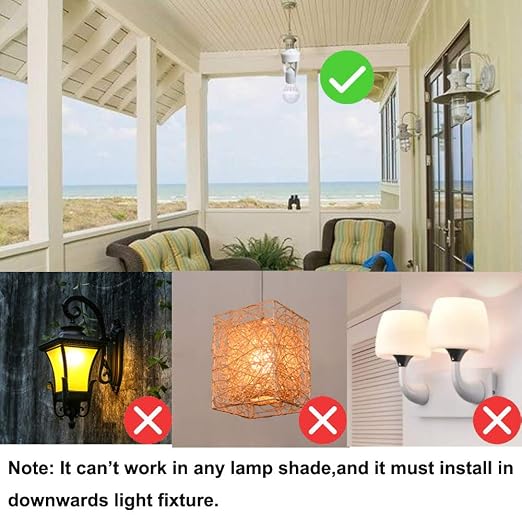 Motion Activated Light Socket, E26 Motion Security Light Bulb Socket Indoor - Image 6