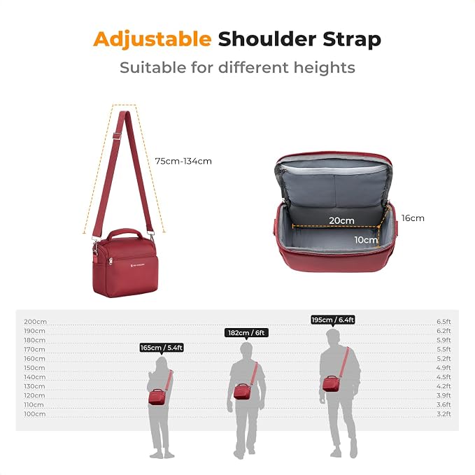 K&F CONCEPT Camera Sling Bag Small Crossbody Camera Case DSLR/SLR/Cute Compact - Image 7