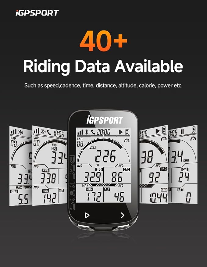 iGPSPORT BSC100S GPS Bike Computer Wireless, 2.6'' LCD Display 40H Rechargeable - Image 3