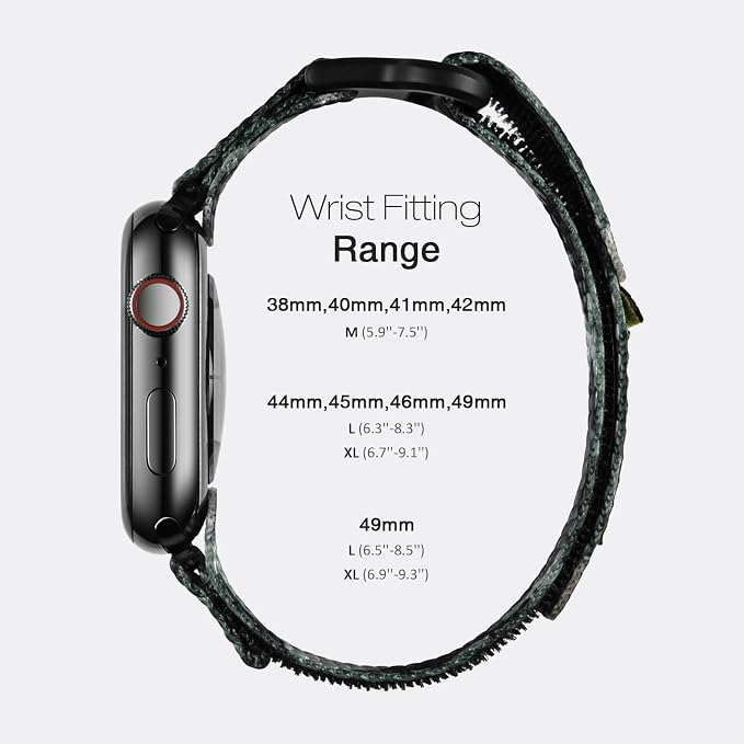 Nereides Compatible with Apple Watch Band Ultra 3/2/1, Nylon Sports Strap with - Image 5