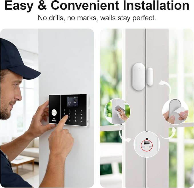 Wireless Home Security Systems, 22Piece WiFi+4G App - Image 8