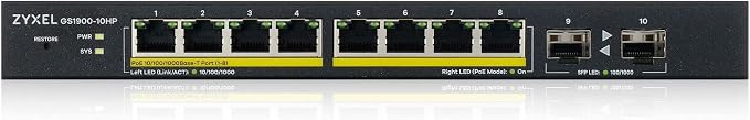 Zyxel 8 Port PoE Switch | Smart Managed | Gigabit Network Ethernet Switch | 8X - Image 2