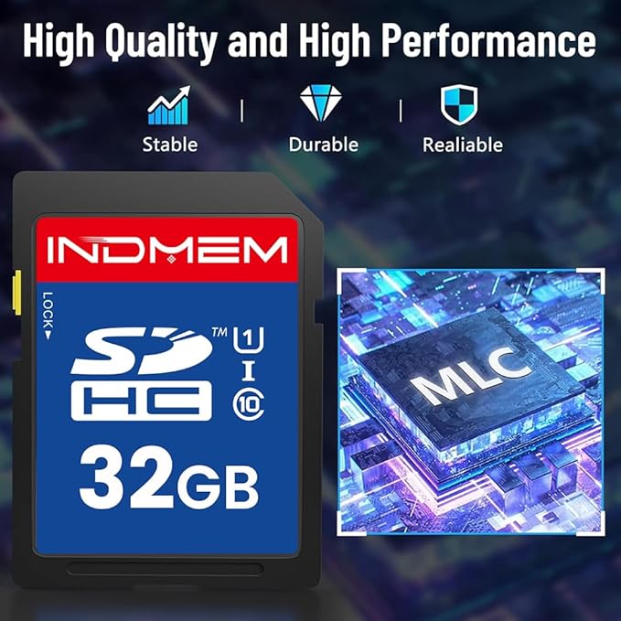 32GB SD Card, C10 SDHC UHS-I Memory Cards U1 Class 10 High-Speed Full 4K HD - Image 4
