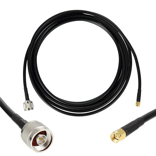 15ft N Male to SMA Male Cable, SMA to N Cable 50 ohm Ultra Low Loss KMR240 by GEMEK