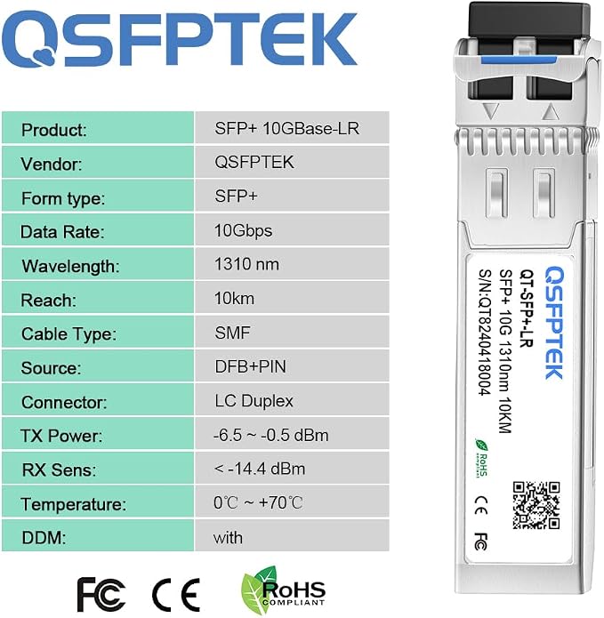 10G LR SFP+ Module, 10GBASE-LR Gigabit Ethernet Optic Transceiver, 10GbE - Image 6