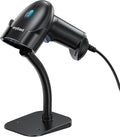 Barcode Scanner with Stand, USB Wired Inventory 2D 1D QR Code Scanner by Anyeast