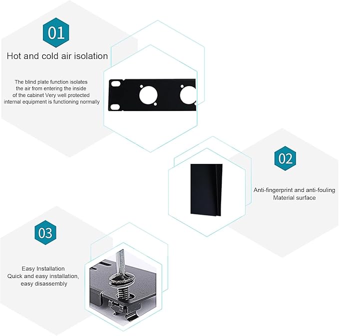 XLR HDMI Audio Rack Mount Panel, Hinged D-Series Punched Metal HDMI Rack Mount - Image 6