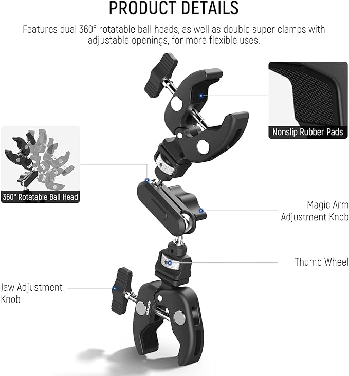 NEEWER Double Super Clamp Camera Mount - Image 2