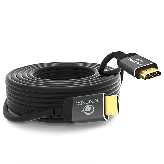 30 ft HDMI Cable 4K, High Speed Long HDMI Cables Support 4K 30Hz 2K 1080p 3D ARC by KIMTABO