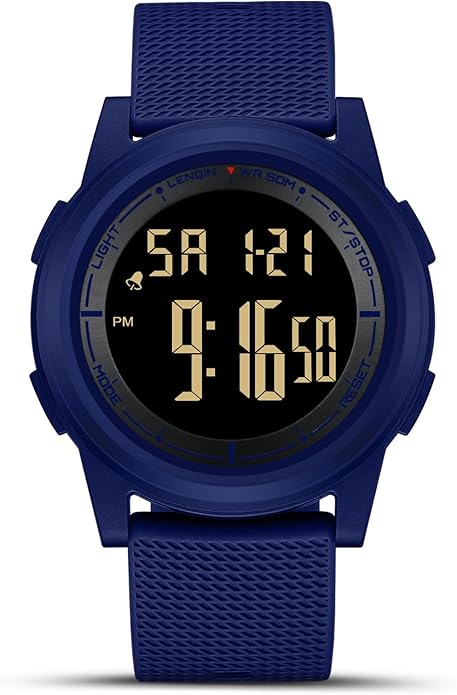 HANPOSH Mens Digital Watch Ultra Thin Minimalist Sports Waterproof Outdoor LED by BIDENWATCHESUS