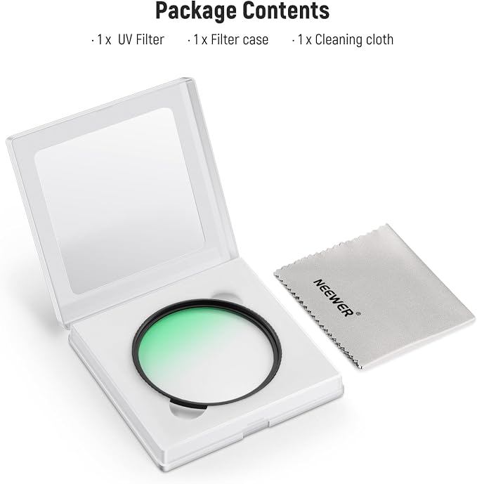 NEEWER 58mm MC UV Protection Filter 24 Layer Multi Resistant Nano Coatings/HD - Image 8