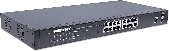 Intellinet 16 Port Gigabit Managed PoE Switch - Image 3