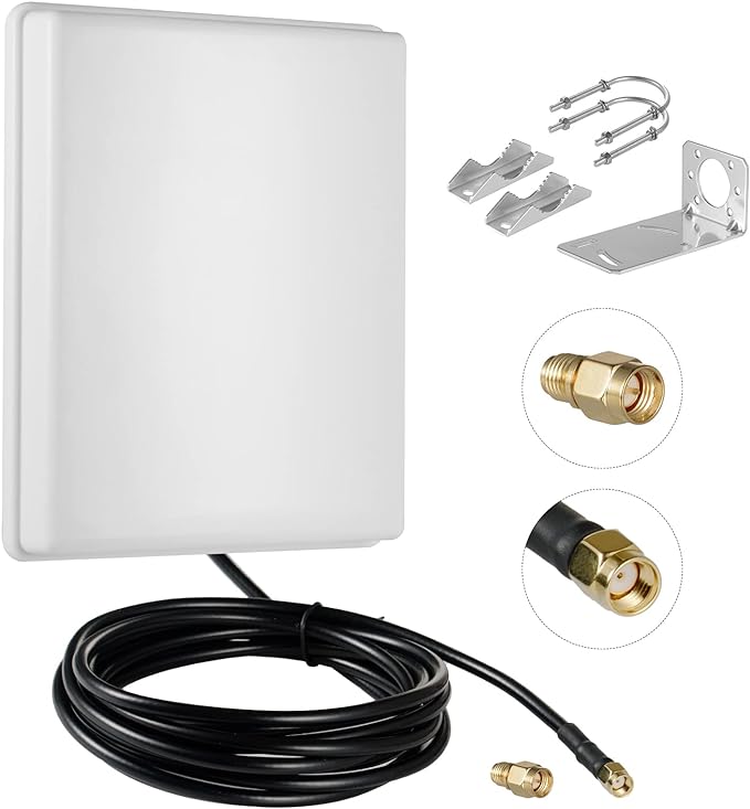 Outdoor 15dBi Dual Band WiFi 2.4GHz 5GHz 5.8GHz Long-Range Directional Panel by Eifagur-ConnectorTheWorld