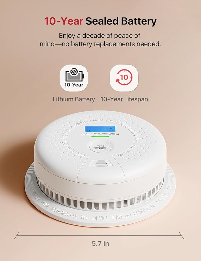 X-Sense 10-Year Smoke & Carbon Monoxide Alarm - Image 3