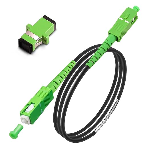 5 Meters SC/APC to SC/APC Fiber Optic Internet Cable, Armored Single Mode Patch by Bangun