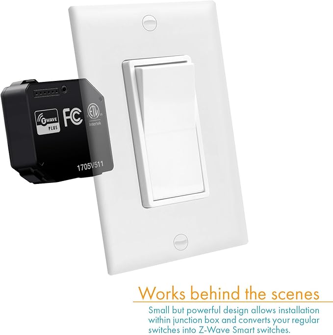 Z-Wave Plus Relay, Hidden Smart Switch Wireless Remote Control to Lights and - Image 4