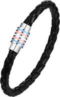 Nanafast Titanium Stainless Steel Rainbow LGBT Pride Bracelet Handmade Braided by Nanafast