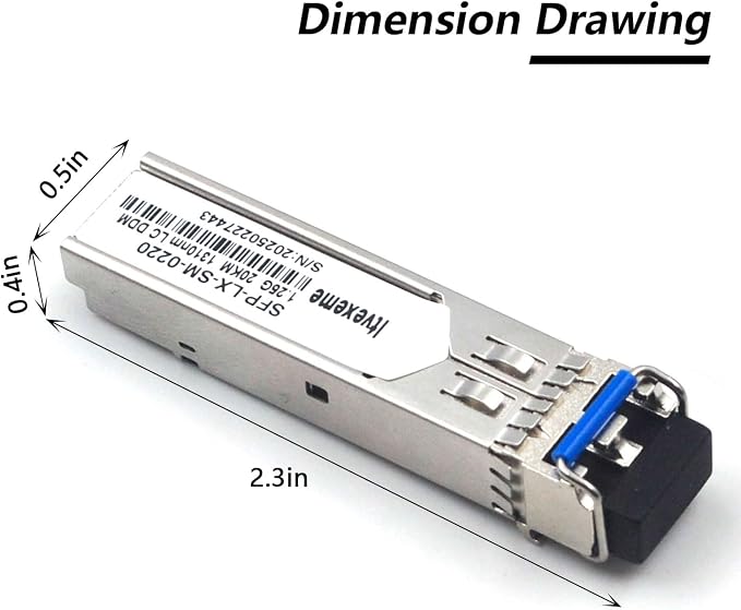 10 Pack 1.25G SFP Network Transceiver Module, 1000Base-LX Single Mode, 1310nm - Image 2