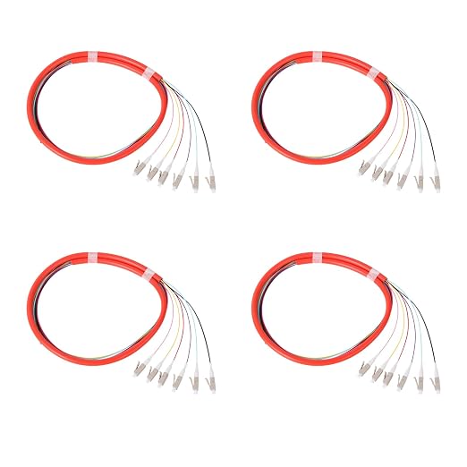 6 Strands LC OM1 Multimode Fiber Optic Pigtail 1.2m LC Multi Mode Fiber Cable by FiberOpticalAccessories