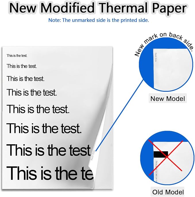 400-Sheet Thermal Printer Paper 8.5 x 11 white Continuous Folded Paper 8.5 x 11 - Image 6