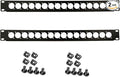 XLR HDMI Audio Rack Mount Panel, 1U Hinged D-Series Punched Metal HDMI Rack by Suprwin