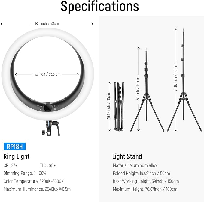 NEEWER Ring Light RP19H 19 Inch - Image 8