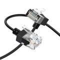 Cat6A Ethernet Cable 90 Degree Downward Angled 6.6FT, Flexible Slim & Ultra by Thzzhnno