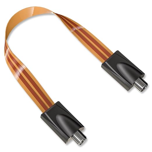 Goupchn Ultra Flat Ghost Wire Flat RG6 Coax Jumper Cable Extreme Slim F Female by Goupchn