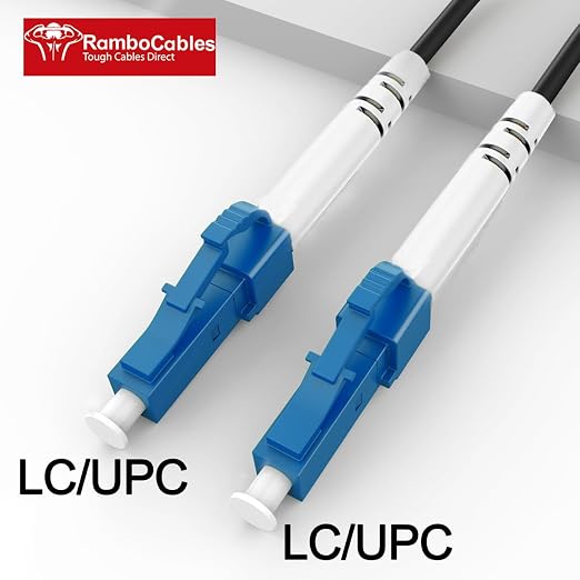 50 Feet Outdoor Simplex Fiber Optic Cable, OS2 LC to LC Single Mode Fiber Patch - Image 2