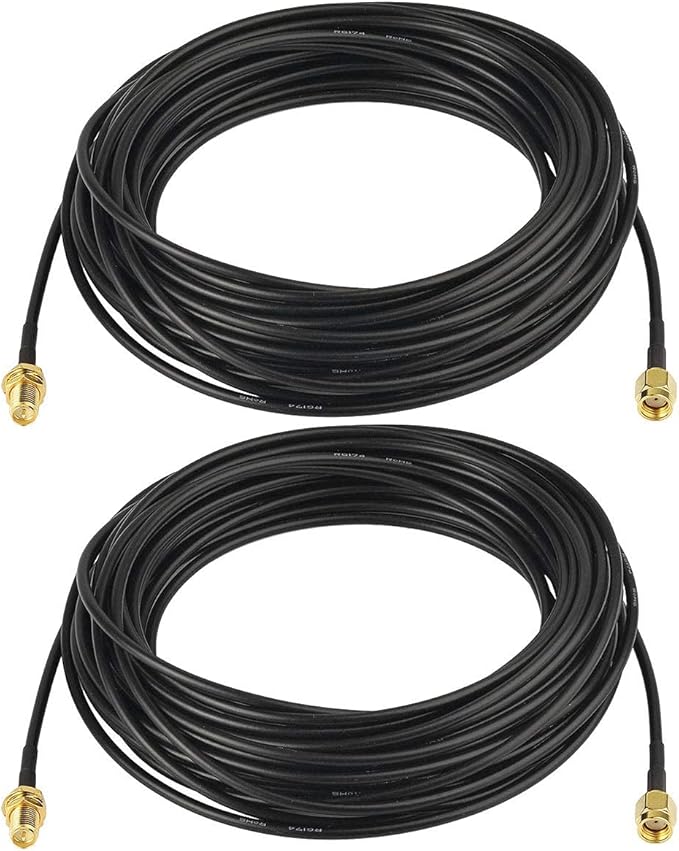 Bingfu WiFi Antenna Extension Cable 2-Pack RP-SMA Male to RP-SMA Female by Bingfu-AntennasConnectivity