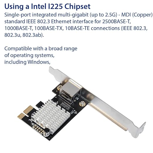 IO CREST 2.5 Gigabit Ethernet PCI Express PCI-E Network Interface Card - Image 3