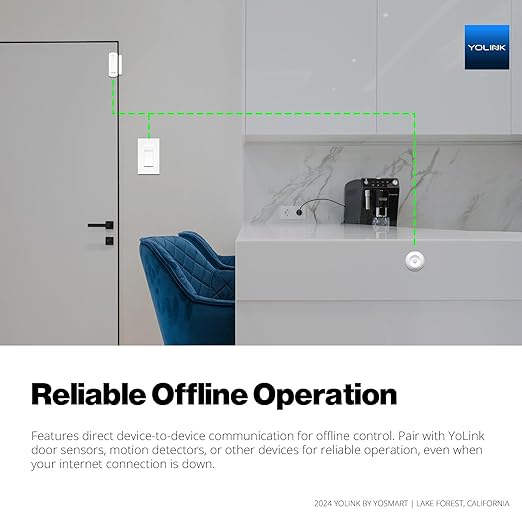 Wall Switch, YoLink 1/4 Mile Super Long Range Smart Light Switch Single Pole - Image 6
