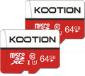 KOOTION 64GB Micro SD Card 2 Pack, Micro SDXC Memory Card Class 10 Micro SD by KOOTION