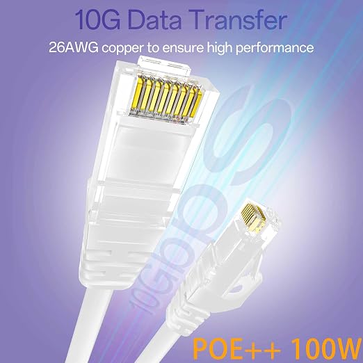 Cat 6 Ethernet Cable 2FT, Cat6 Ethernet Patch Cable 10Gbps, High-Speed UTP Cat6 - Image 2