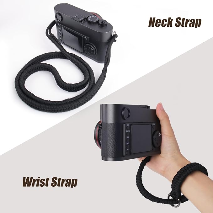 ARVOK 2 Pack Camera Strap with Camera Wrist Strap, 110cm Climbing Rope Camera - Image 2