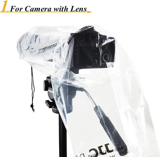 JJC 2 Types DSLR Camera Rain Cover Coat Sleeve Protector - Image 2