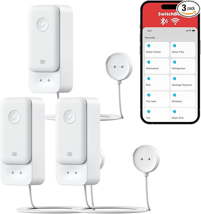 SwitchBot WiFi Water Leak Detector, Smart Water Sensor by SwitchBot