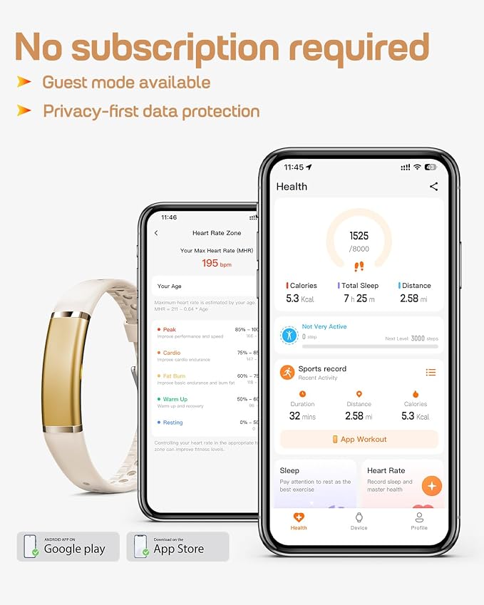 FITVII Screenless Fitness Tracker - Image 7