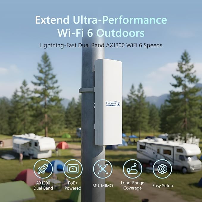 EnGenius ENH500-AX KIT 5GHz Wi-Fi 6 2x2 Outdoor Wireless Bridge, 200 Mbps - Image 2