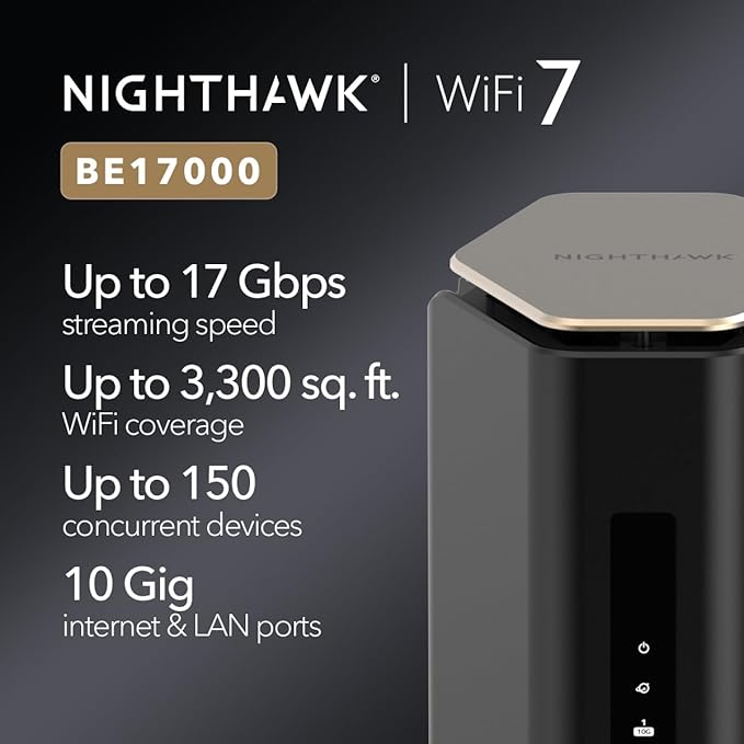 NETGEAR Nighthawk WiFi 7 Router – Router Only, 17 Gbps Wireless Speed, 10 Gig - Image 2