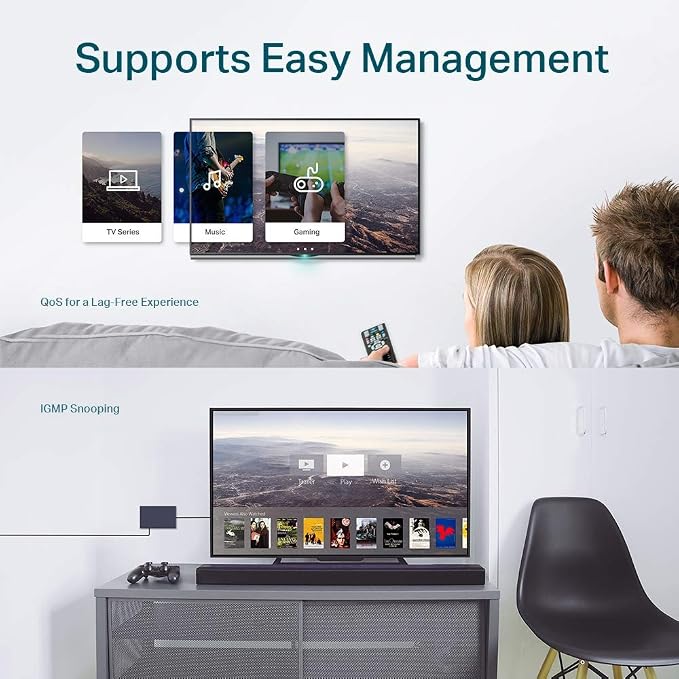 TP-Link 8 Port Gigabit Switch | Easy Smart Managed | Plug & Play | - Image 5