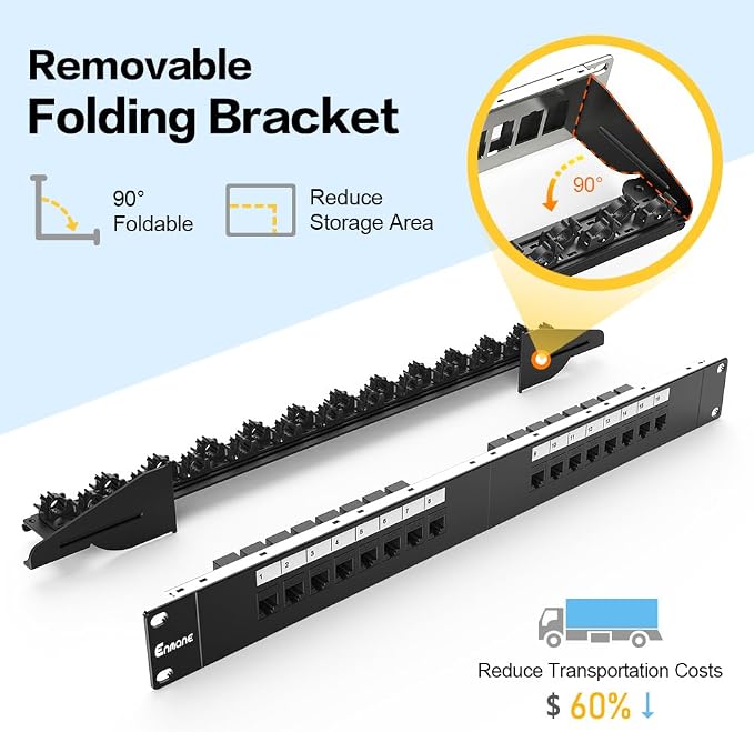 16 Port Patch Panel Cat6 Keystone RJ45 Patch Panel UTP 1U Network Patch Panel - Image 5