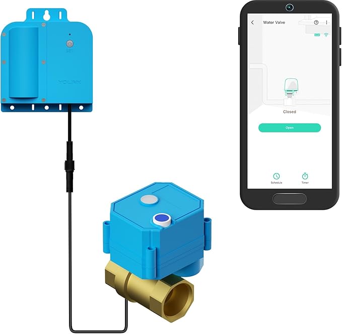 YoLink X3 Valve Controller Kit, 3/4" Brass Motorized Ball Valve, LoRa Long Range by YoLink