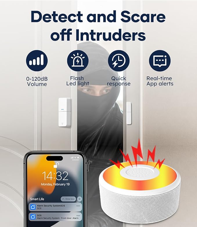 tolviviov Alarm System for Home Security, Door Alarm Systems, App Alerts - Image 2