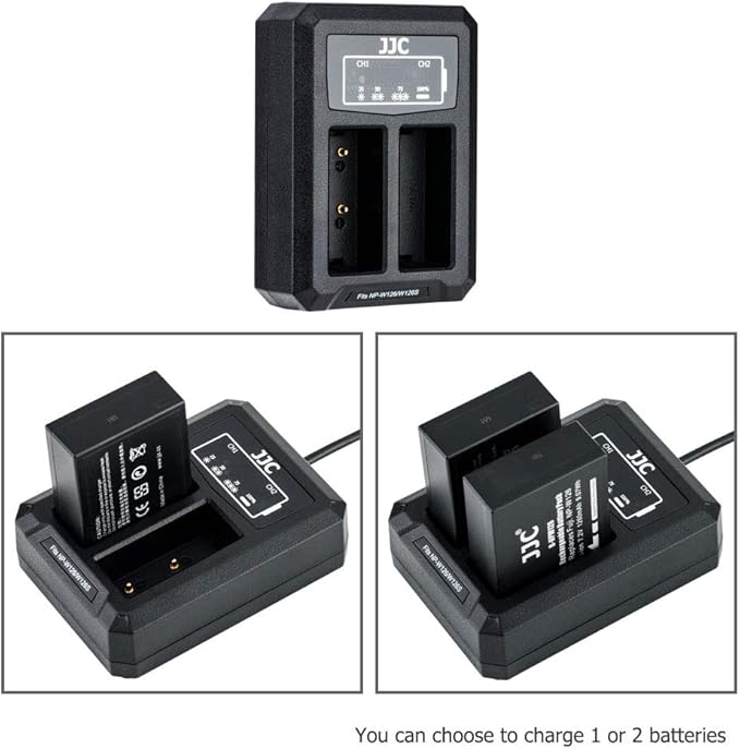 JJC NP-W126 NP-W126S Battery Charger USB Dual Slot - Image 3