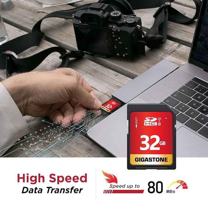 GIGASTONE 32GB SD Card 2-Pack UHS-I U1 Class 10 SDHC Memory Card High-Speed - Image 5