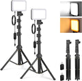 NEEWER Basics 2 Pack LED Video Light Panel Lighting Kit, 6.2" Dimmable Portable by Neewer