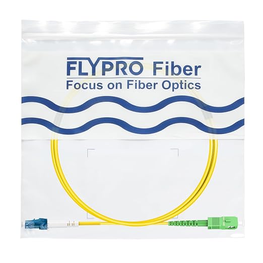 FLYPROFiber- LC/UPC to SC/APC Fiber Optic Internet Cable, OS2 0.5M/1.6ft Single - Image 7