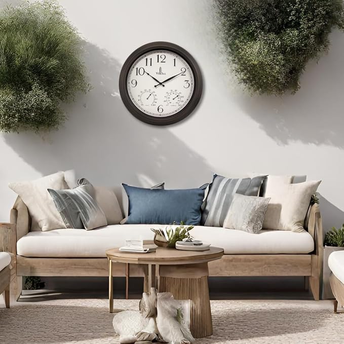 18 inch Outdoor Clocks for Patio Large Waterproof - Image 6