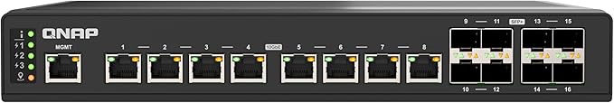 QNAP 8-Port 10GbE SFP+ Fiber and 8-Port Full 10GbE RJ45 Industrial-Grade by QNAP